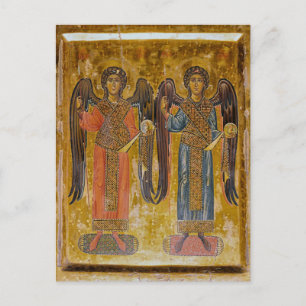 Postal Archangels Michael y Gabriel del ícono del Sinaí