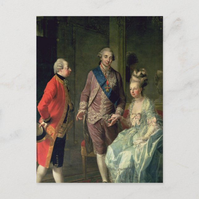 Postal Archduke Maximilian Franz visitando Marie (Anverso)