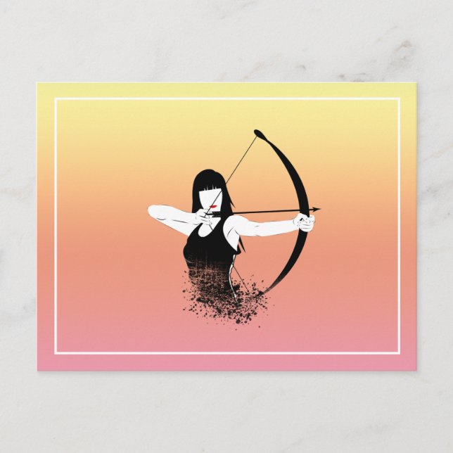 Postal Archer femenino (Anverso)