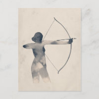 Archeress Watercolor Silhouette