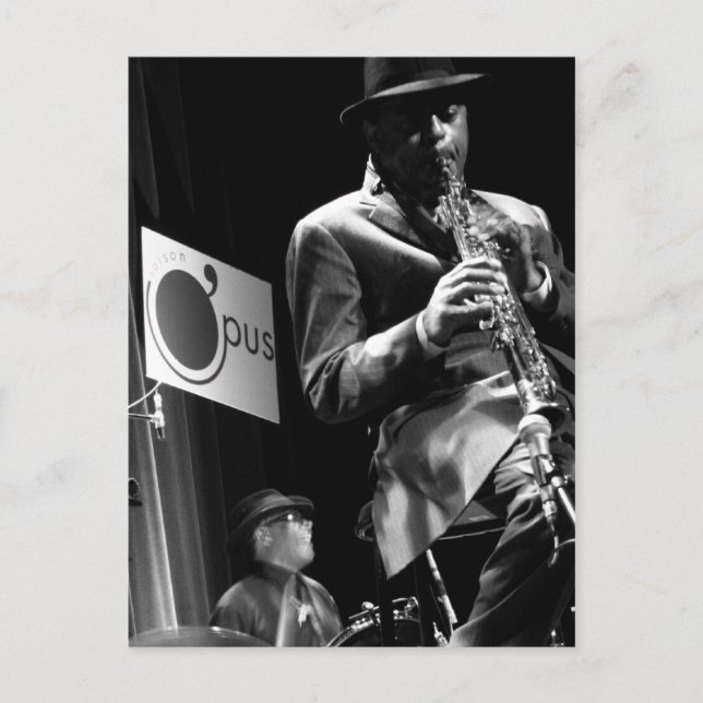 Postal Archie Shepp 2 de P. Baud Banlieues Bleues 2010 (Anverso)