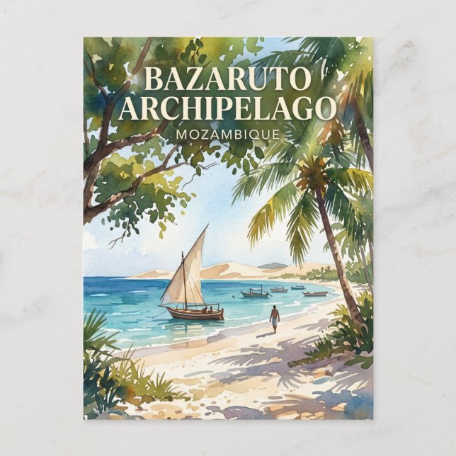 Postal Archipiélago de Bazaruto Mozambique (Anverso)