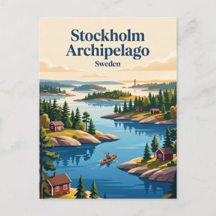 Postal Archipiélago de Estocolmo Suecia