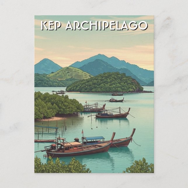 Postal Archipiélago de Kep Camboya (Anverso)
