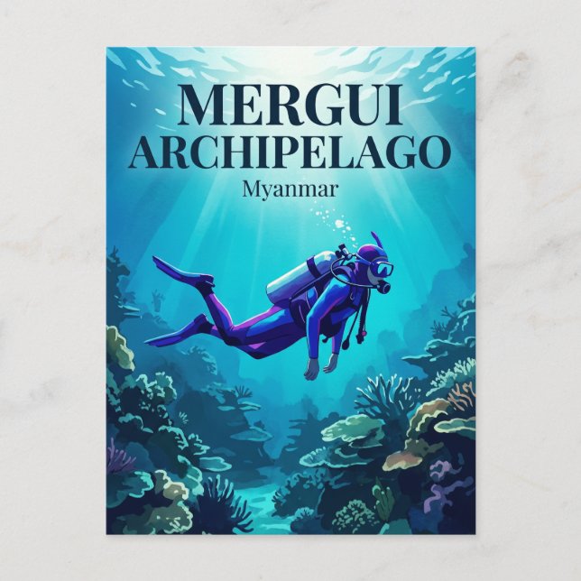 Postal Archipiélago de Mergui Myanmar (Anverso)