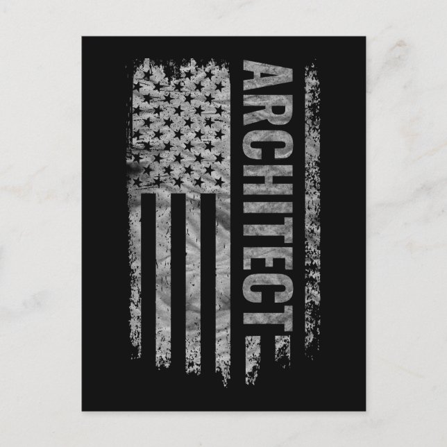 Postal Architect USA Flag Distressed design (Anverso)