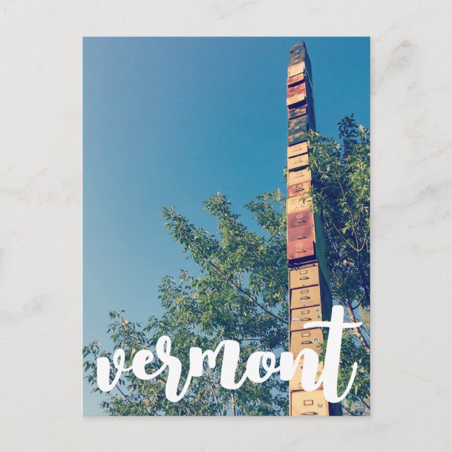 Postal archivadores apilados en burlington vermont post (Anverso)