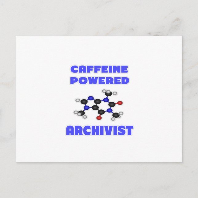 Postal Archivista alimentado por cafeína (Anverso)