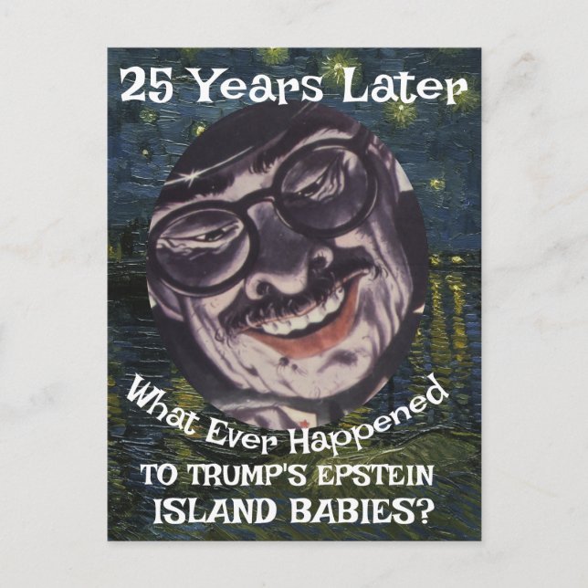 Postal Archivos de la Isla Epstein Trump Bebés Republican (Anverso)