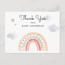 Postal Arco acuático Arcoiris Baby Shower Gracias Postcar