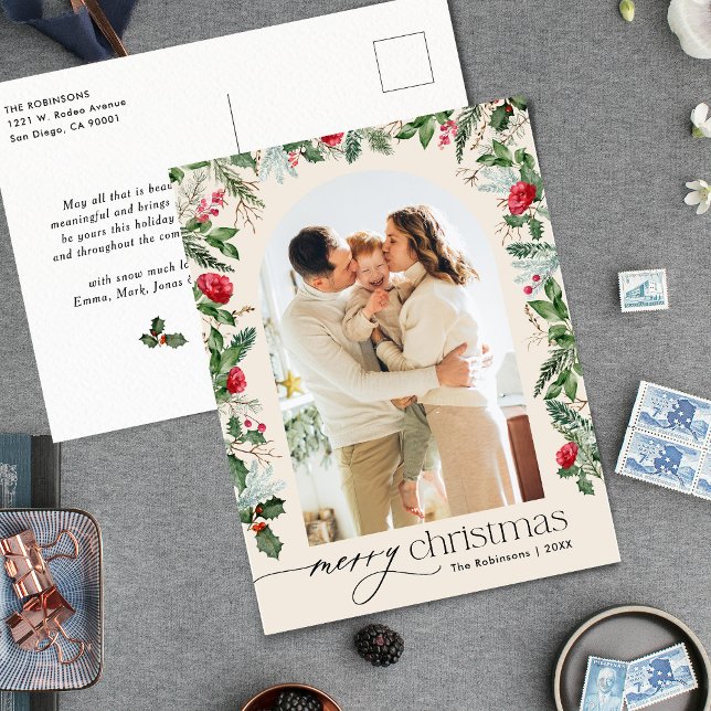 Postal Arco botánico Boho Festividad navideña Festividad (Subido por el creador)