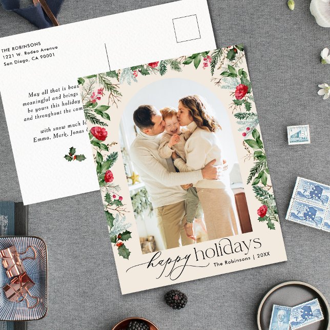 Postal Arco Botánico Moderno Boho 1 Festividad fotográfic (Subido por el creador)