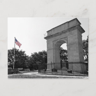 Postal Arco conmemorativo y bandera de Rosedale, Kansas C