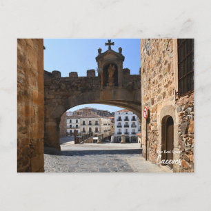 Postal Arco de Cáceres, España