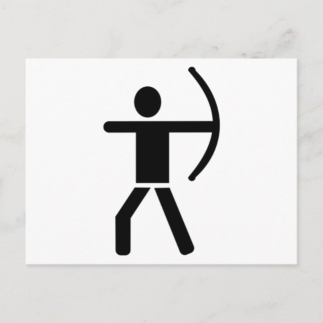 Postal Arco de flecha de tiro con arco (Anverso)