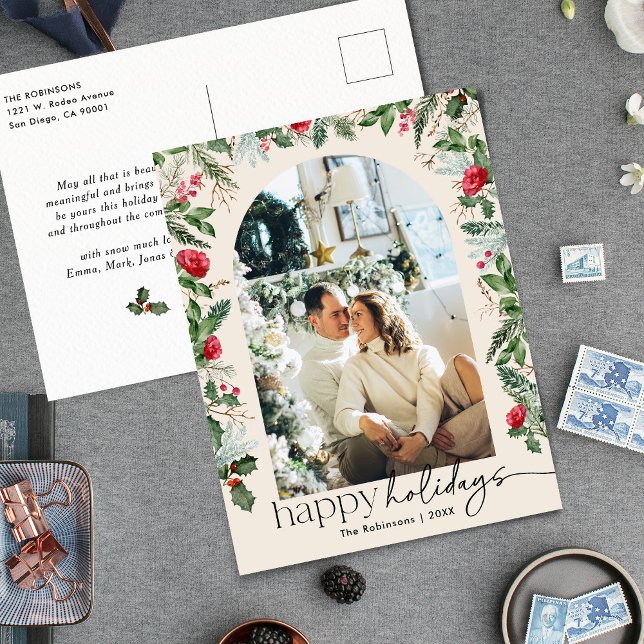 Postal Arco de Foliage Botánico Boho 1 Festividad fotográ (Subido por el creador)