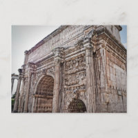 Arco de Foro Romaní de la Postcarta Septimius Seve