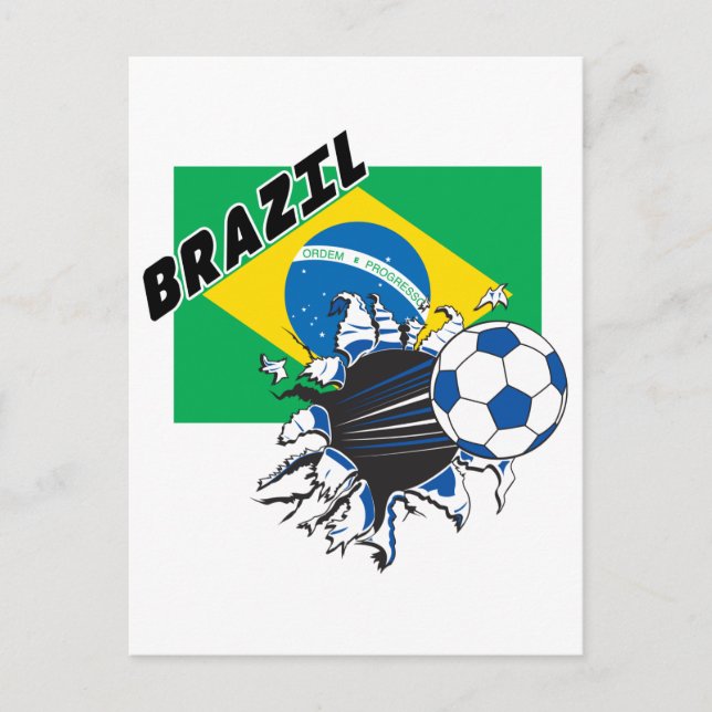 Postal Arco de fútbol de Brasil (Anverso)