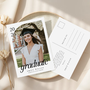 Postal Arco de graduación elegante y simple Foto Graduaci