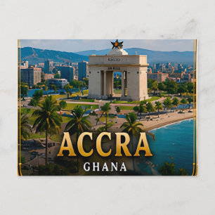 Postal Arco de la Independencia de Accra y Costa Atlántic