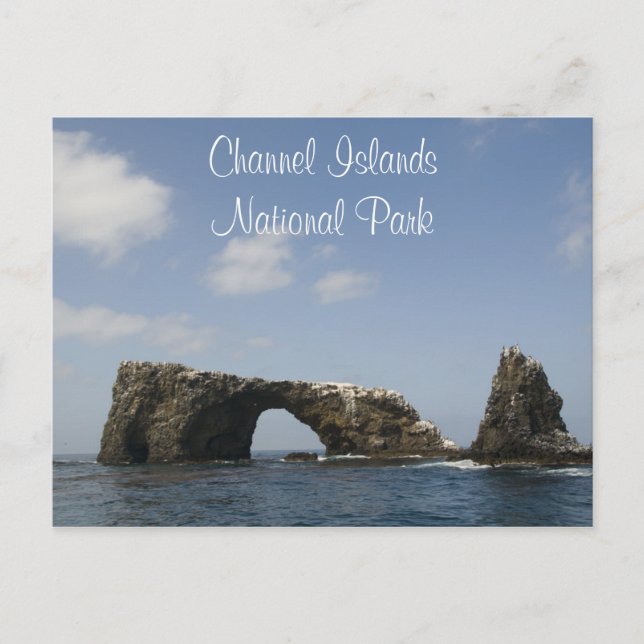 Postal Arco de la isla de Anacapa, Parque Nacional de las (Anverso)