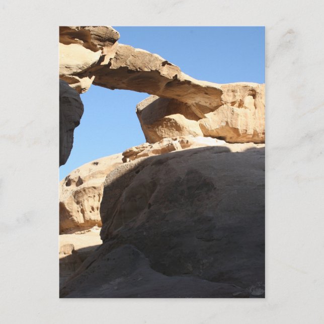 Postal arco de piedra de wadi rum (Anverso)