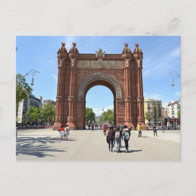Postal Arco de Triunfo, Barcelona (Anverso)