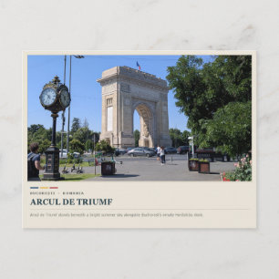 Postal Arco de Triunfo de Bucarest