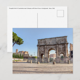 Postal Arco de Triunfo de Constantino - Roma, Italia