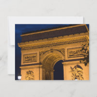 Arco de Triunfo de noche en París