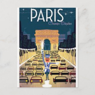 Postal Arco de Triunfo de París