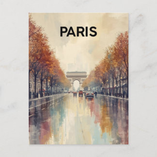 Postal Arco de Triunfo de París