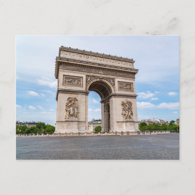 Postal Arco de Triunfo en París, Francia (Anverso)