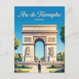 Postal Arco de Triunfo Francia