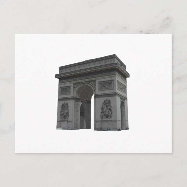 Postal Arco de Triunfo: modelo 3D: (Anverso)