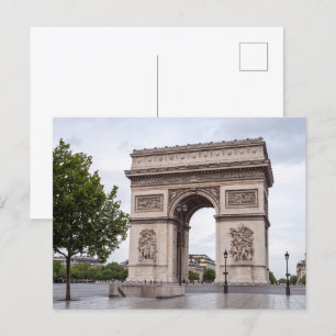 Postal Arco de Triunfo París Francia Monumento