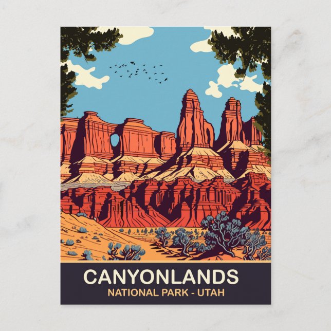 Postal Arco de Two Bob, Canyonlands, Utah, Viajes (Anverso)