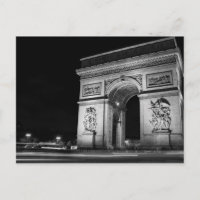 Arco del Triunfo en la noche en París