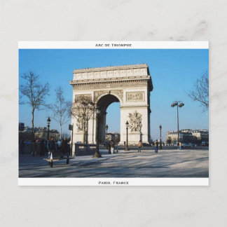 Postal Arco del Triunfo, París, Francia