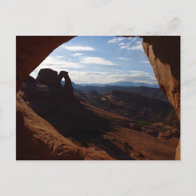 Postal Arco delicado a través de la ventana de roca en Ar (Anverso)