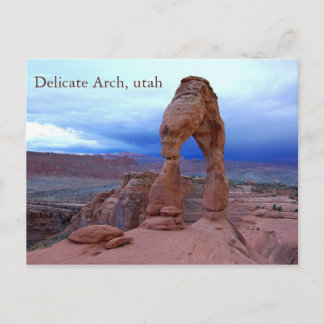 Postal arco delicado, arco delgado, utah