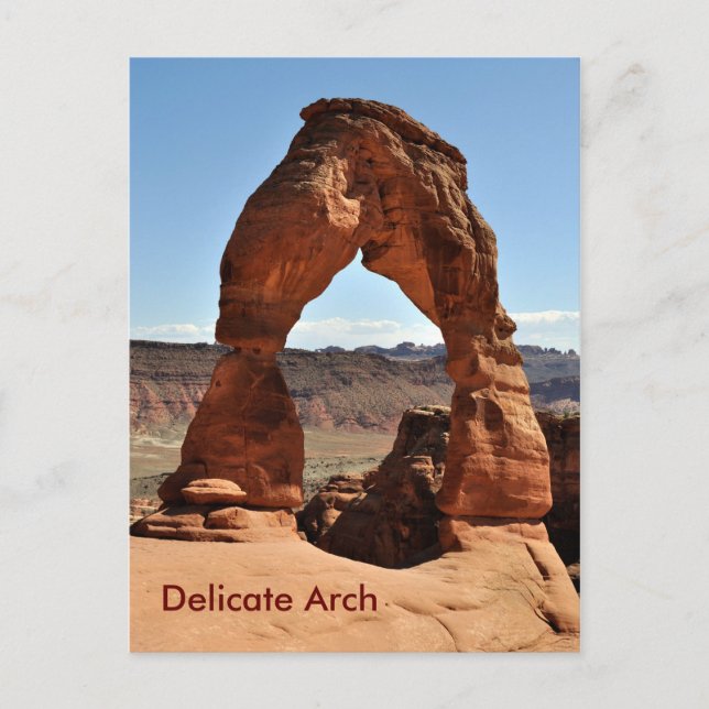 Postal Arco Delicado - Parque Nacional Arches (Anverso)