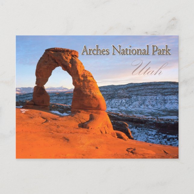 Postal Arco Delicado, Parque Nacional Arches, Utah (Anverso)