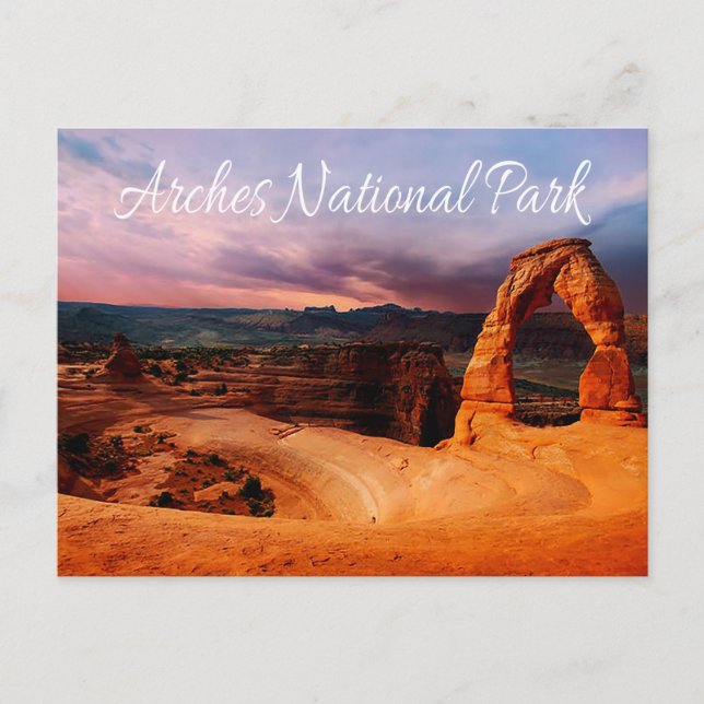 Postal Arco Delicado - Parque Nacional Arches, Utah - EE. (Anverso)