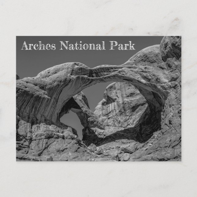Postal Arco doble en el Parque Nacional Arches (Anverso)