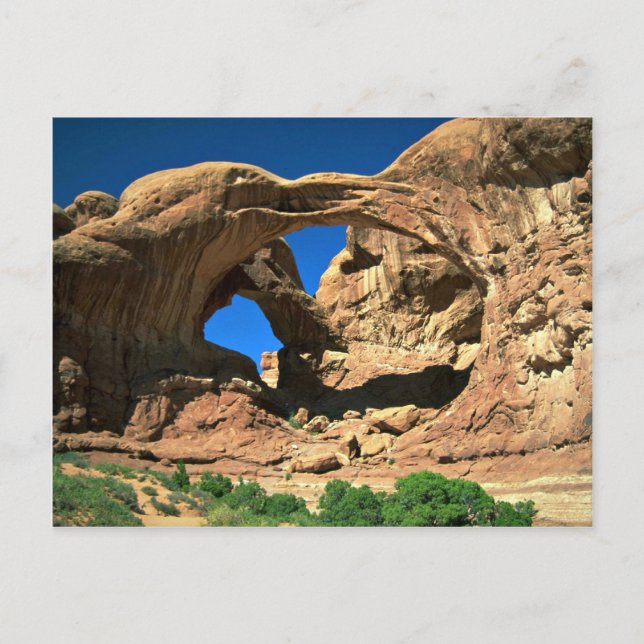 Postal Arco doble, Parque Nacional Arches, Utah (Anverso)