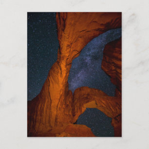 Postal Arco Doble Y Vía Láctea - Utah