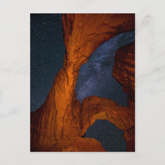 Postal Arco Doble Y Vía Láctea - Utah (Anverso)