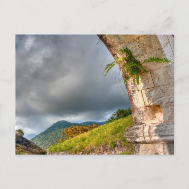 Postal Arco en la Fortaleza de Brimstone Hill (Anverso)