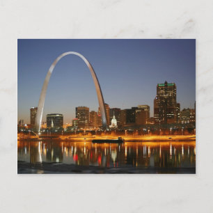 Postal Arco Gateway St. Louis Mississippi de noche
